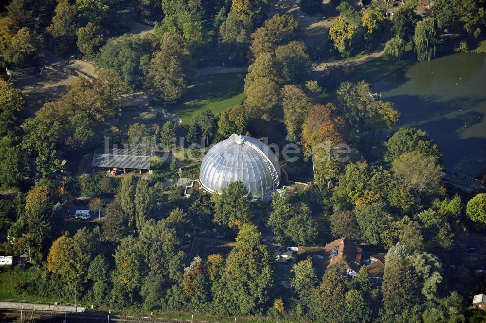 Hamburg von oben - Orang-Utan-Haus im Tierpark Hagenbeck