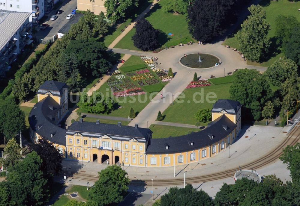 Luftaufnahme Gera - Orangerie und Küchengarten in Gera im Bundesland Thüringen