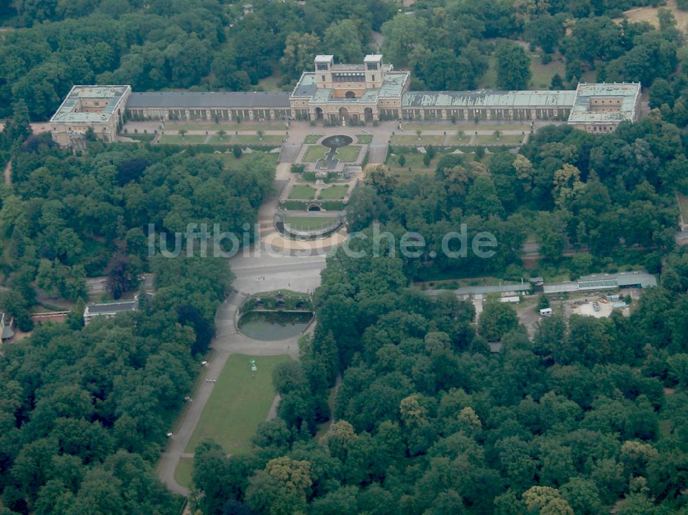 Luftaufnahme Potsdam - Orangerieschloss in Potsdam im Bundesland Brandenburg, Deutschland