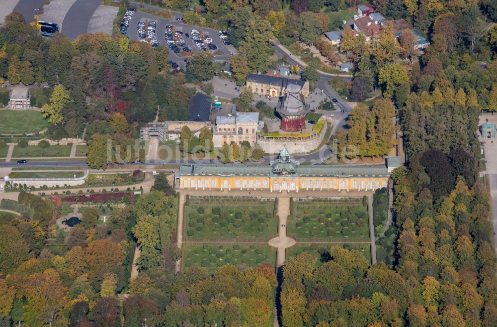 Luftaufnahme Potsdam - Orangerieschloss in Potsdam im Bundesland Brandenburg, Deutschland