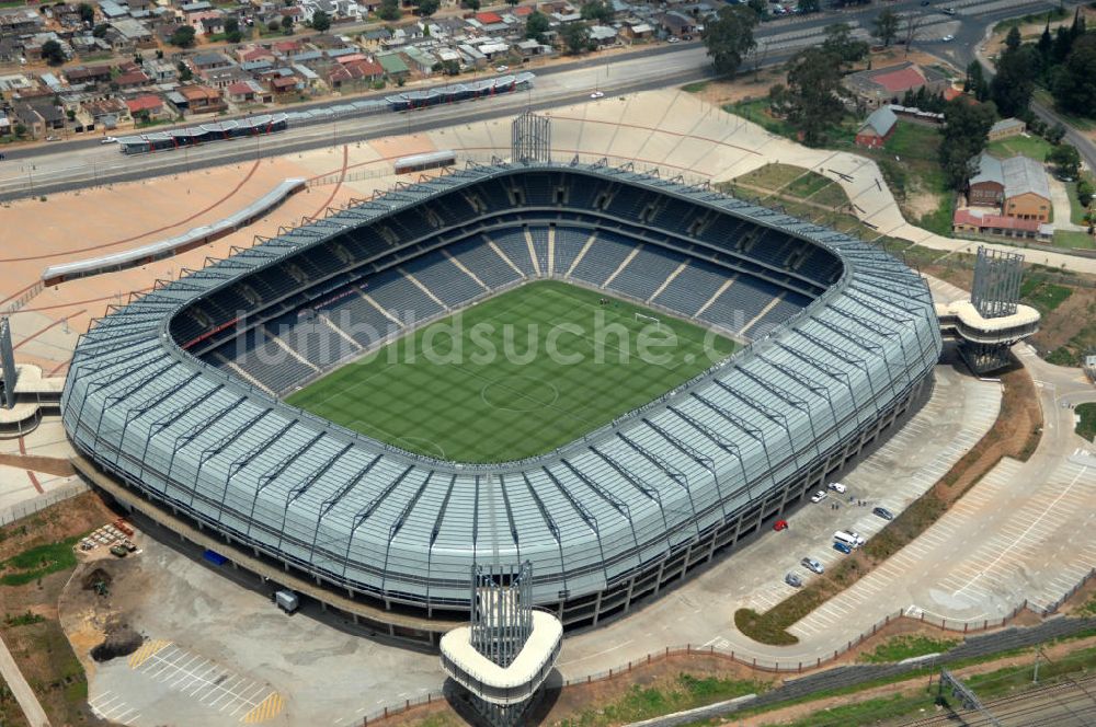 Johannesburg aus der Vogelperspektive: Orlando Stadion in Johannesburg in Südafrika / South Africa