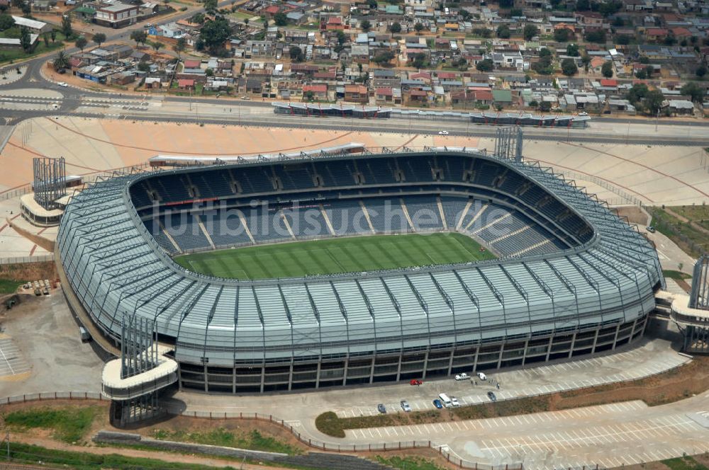 Luftbild Johannesburg - Orlando Stadion in Johannesburg in Südafrika / South Africa