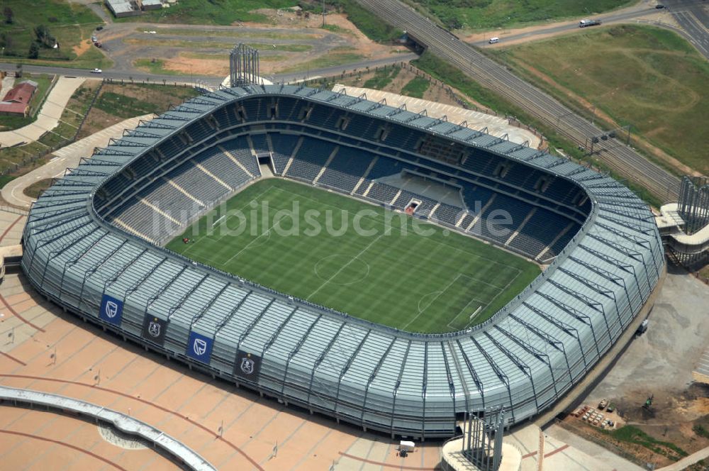 Luftaufnahme Johannesburg - Orlando Stadion in Johannesburg in Südafrika / South Africa