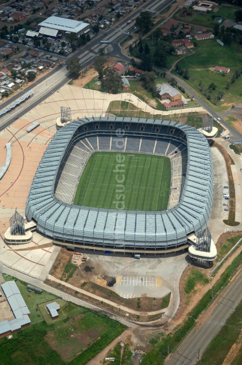 Luftbild Johannesburg - Orlando Stadion in Johannesburg in Südafrika / South Africa