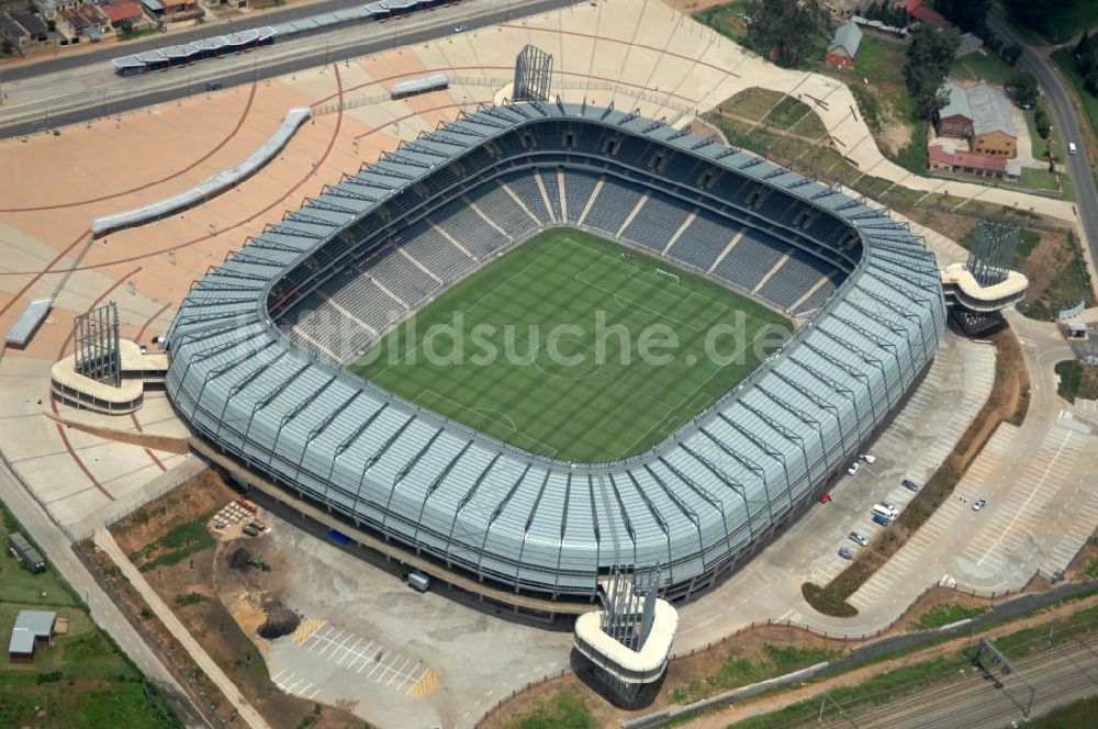 Luftaufnahme Johannesburg - Orlando Stadion in Johannesburg in Südafrika / South Africa