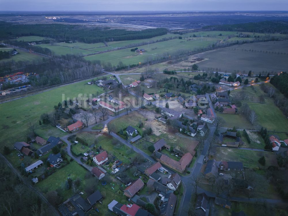 Trebendorf von oben - Ort Mühlrose im Bundesland Sachsen, Deutschland