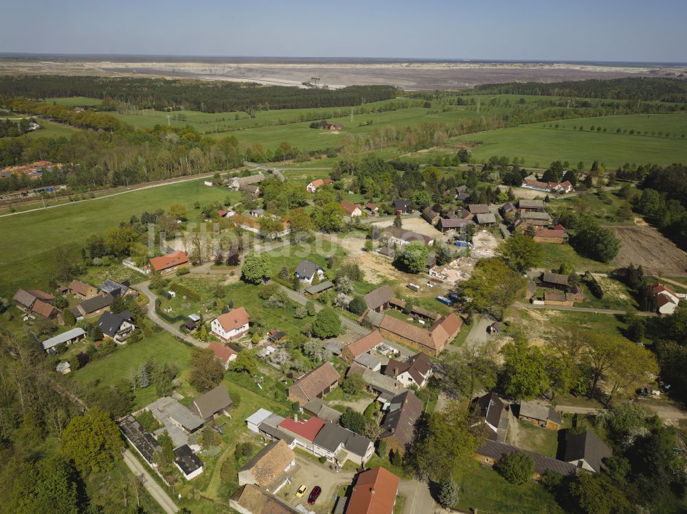 Trebendorf aus der Vogelperspektive: Ort Mühlrose im Bundesland Sachsen, Deutschland