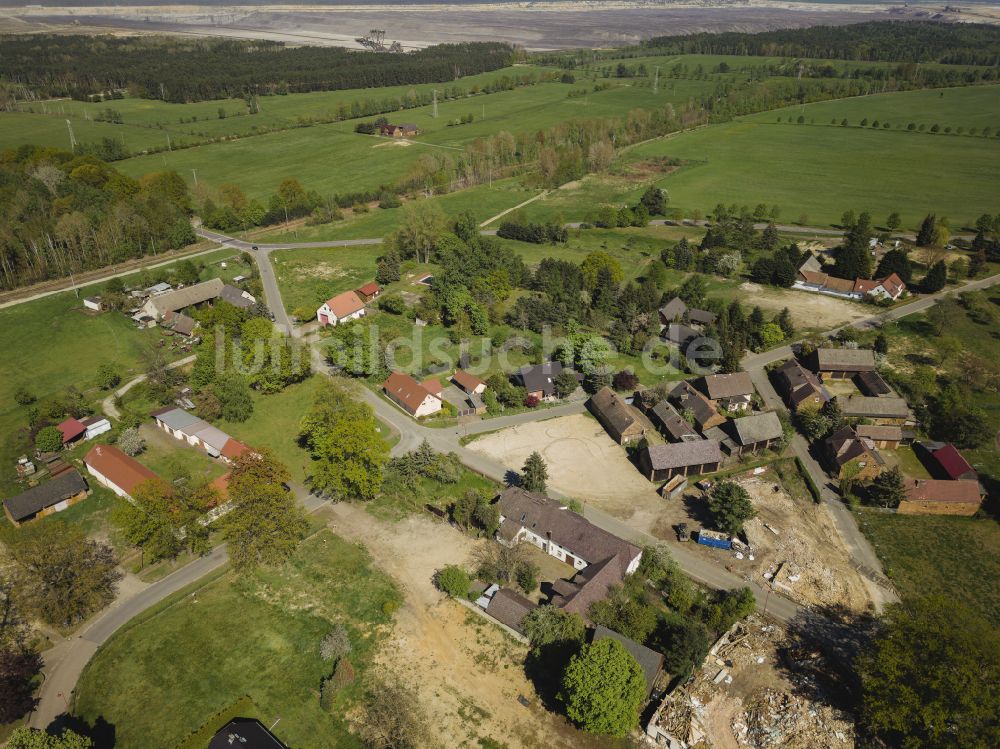 Luftaufnahme Trebendorf - Ort Mühlrose im Bundesland Sachsen, Deutschland