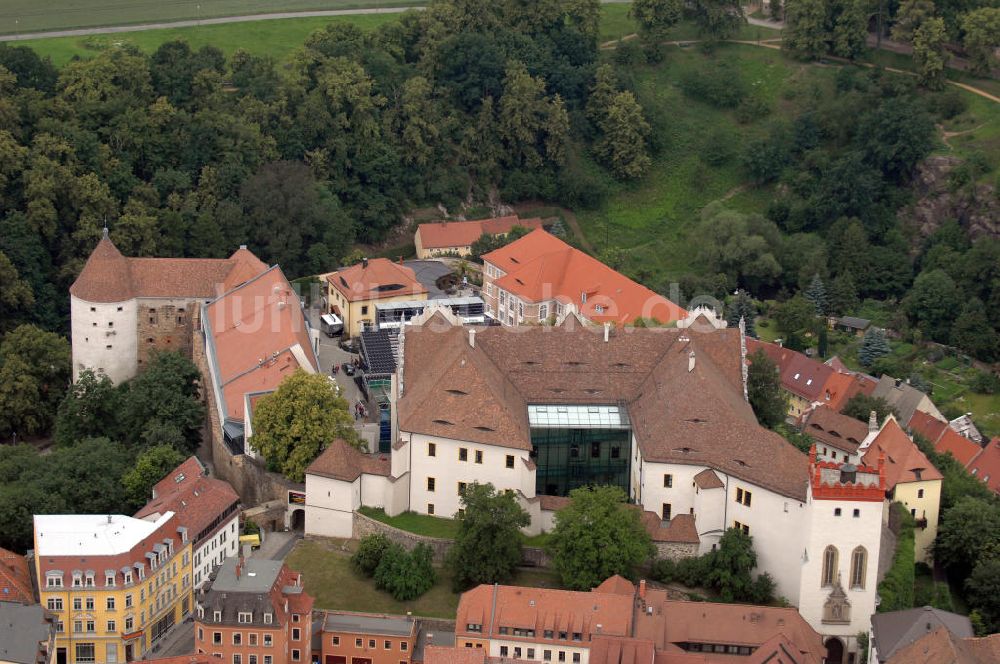 Bautzen von oben - Ortenburg Rückseite mit Matthiasturm