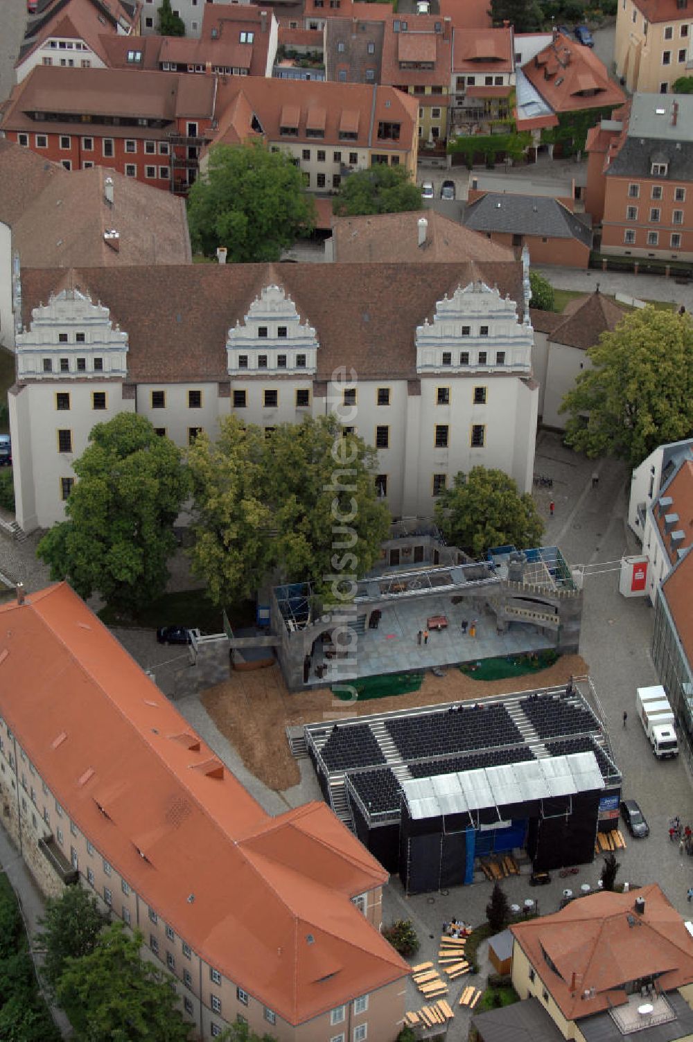 Bautzen von oben - Ortenburg Sommertheater