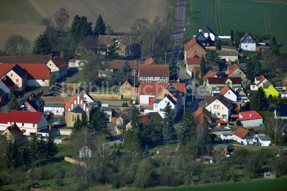 Luftbild Hemsdorf - Orts- Zentrum von Hemsdorf im Bundesland Sachsen-Anhalt