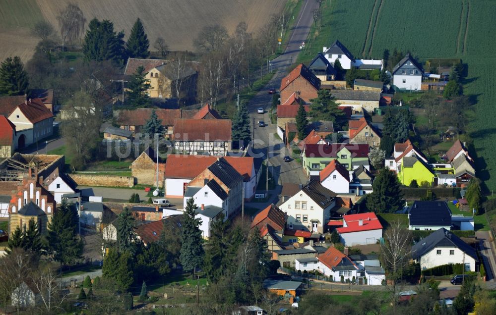 Luftaufnahme Hemsdorf - Orts- Zentrum von Hemsdorf im Bundesland Sachsen-Anhalt