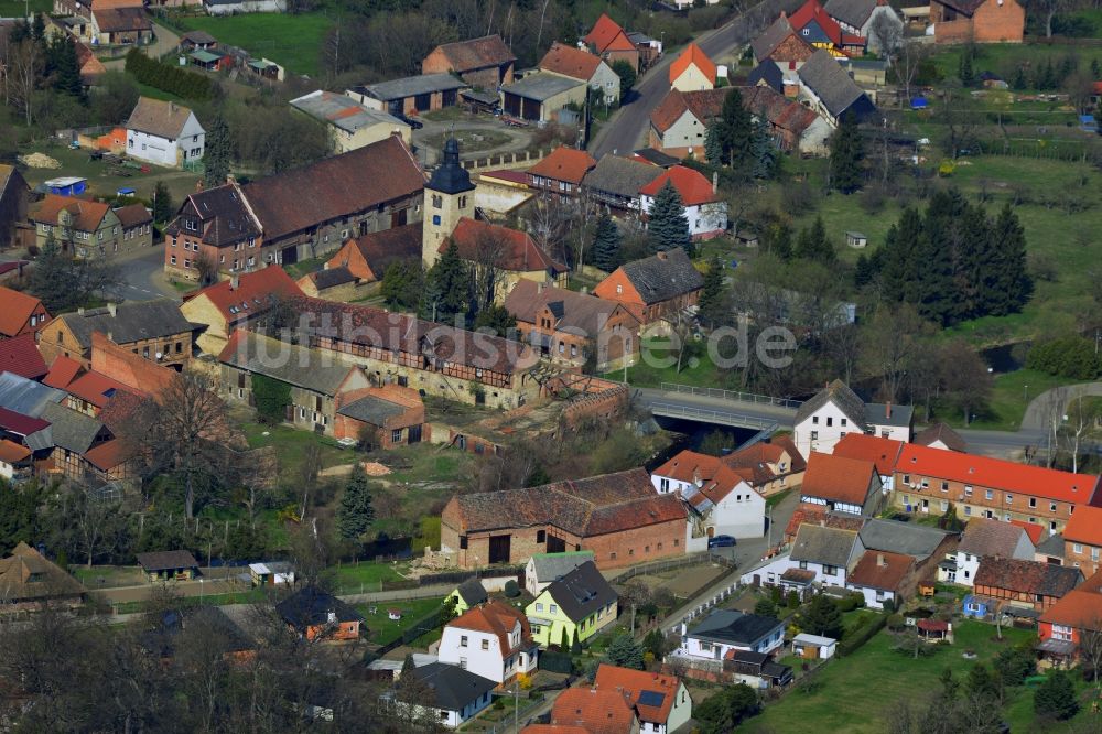 Luftbild Krottorf - Orts- Zentrum von Krottorf im Bundesland Sachsen-Anhalt