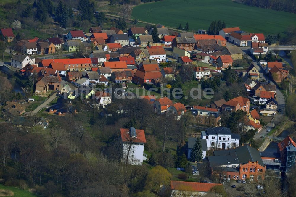 Luftaufnahme Krottorf - Orts- Zentrum von Krottorf im Bundesland Sachsen-Anhalt