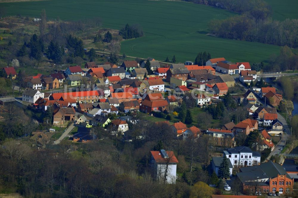 Krottorf von oben - Orts- Zentrum von Krottorf im Bundesland Sachsen-Anhalt