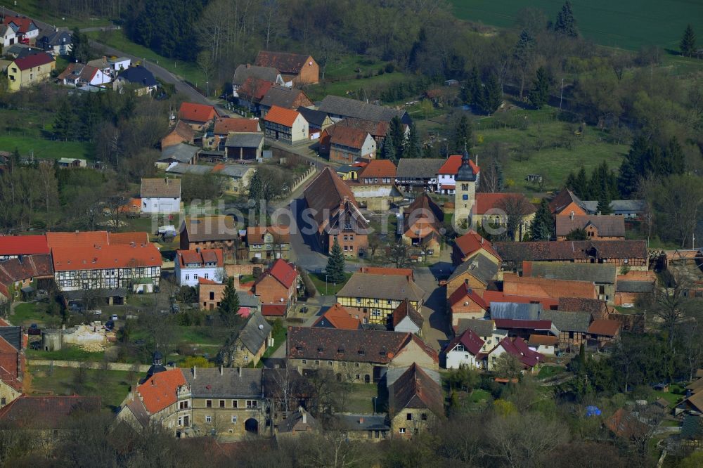 Luftaufnahme Krottorf - Orts- Zentrum von Krottorf im Bundesland Sachsen-Anhalt