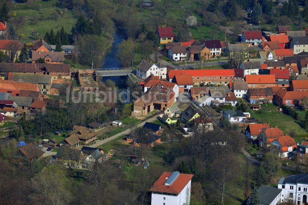 Krottorf von oben - Orts- Zentrum von Krottorf im Bundesland Sachsen-Anhalt