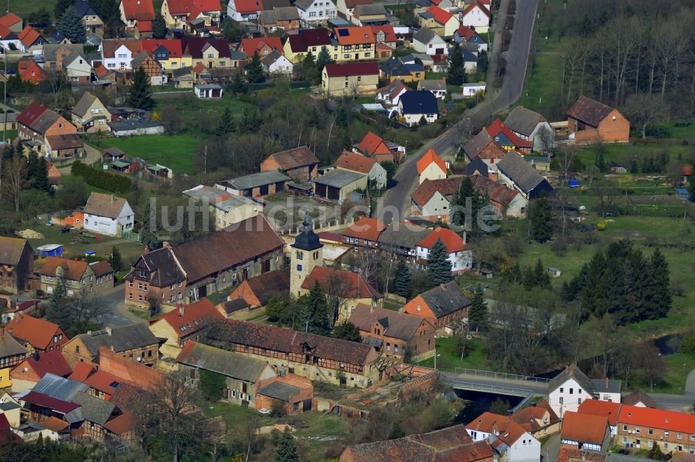 Luftaufnahme Krottorf - Orts- Zentrum von Krottorf im Bundesland Sachsen-Anhalt