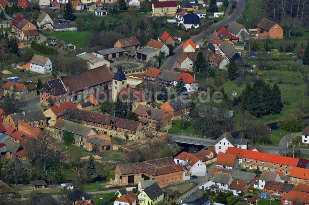 Krottorf von oben - Orts- Zentrum von Krottorf im Bundesland Sachsen-Anhalt