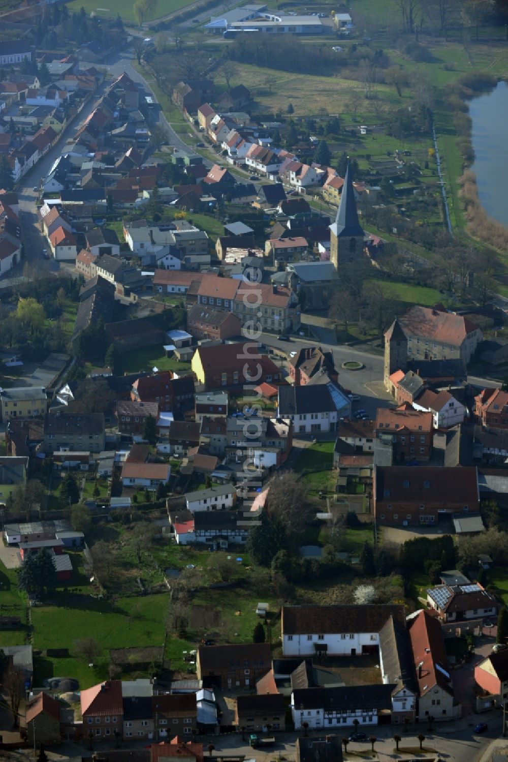 Luftbild Seehausen - Orts- Zentrum von Seehausen im Bundesland Sachsen-Anhalt