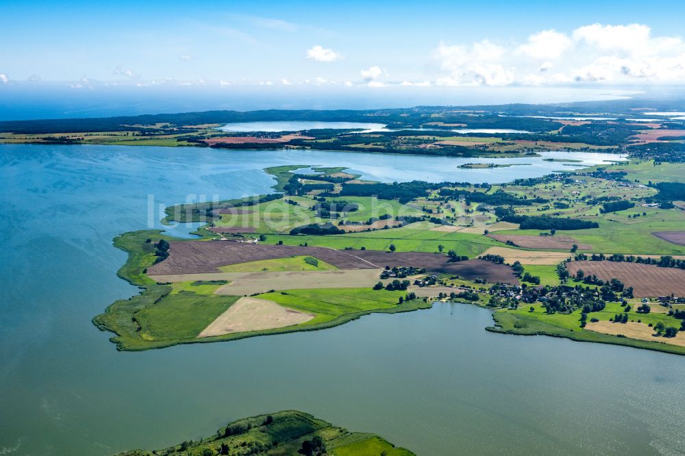 Luftbild Mellenthin - Ortsansicht am Achterwasser in Mellenthin im Bundesland Mecklenburg-Vorpommern, Deutschland