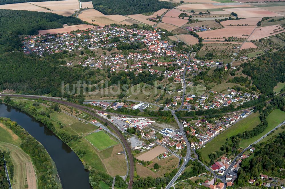 Adelsberg aus der Vogelperspektive: Ortsansicht in Adelsberg im Bundesland Bayern, Deutschland