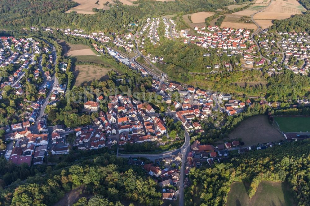 Adelsheim aus der Vogelperspektive: Ortsansicht in Adelsheim im Bundesland Baden-Württemberg, Deutschland