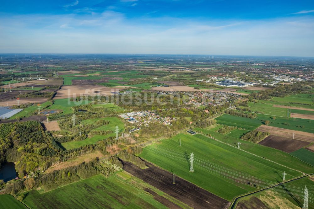 Agathenburg von oben - Ortsansicht in Agathenburg im Bundesland Niedersachsen, Deutschland