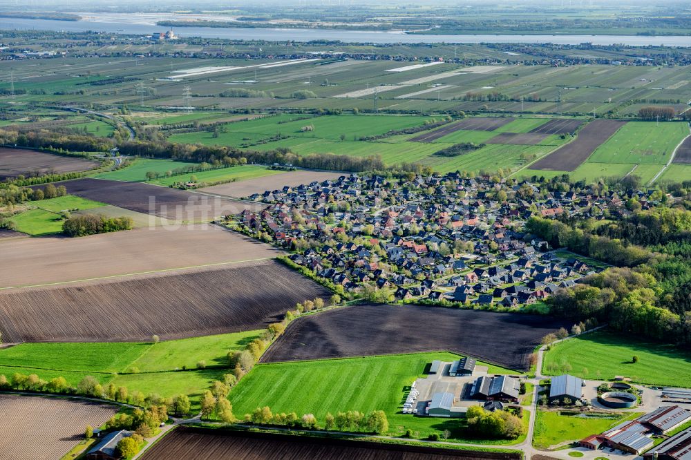 Luftaufnahme Agathenburg - Ortsansicht in Agathenburg im Bundesland Niedersachsen, Deutschland