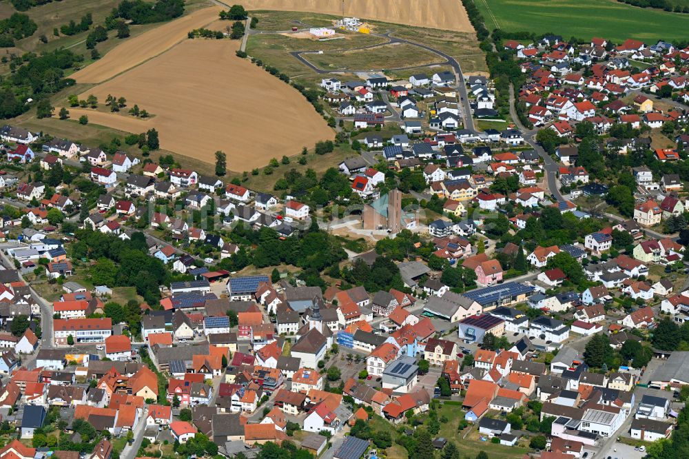 Aglasterhausen aus der Vogelperspektive: Ortsansicht in Aglasterhausen im Bundesland Baden-Württemberg, Deutschland