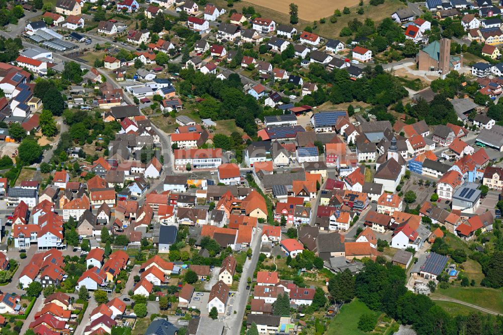 Luftbild Aglasterhausen - Ortsansicht in Aglasterhausen im Bundesland Baden-Württemberg, Deutschland