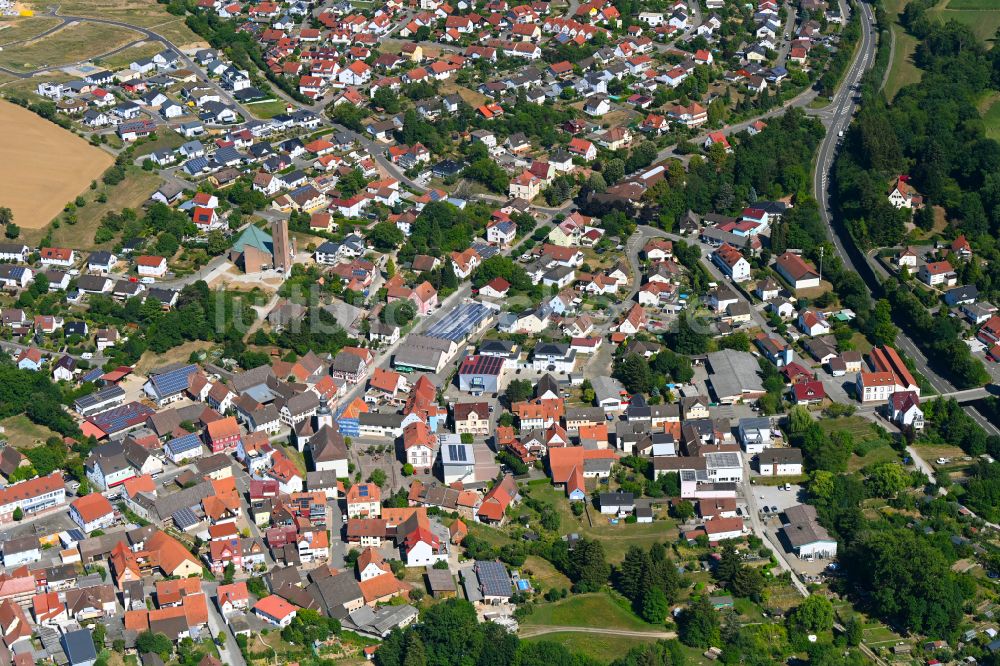 Luftaufnahme Aglasterhausen - Ortsansicht in Aglasterhausen im Bundesland Baden-Württemberg, Deutschland