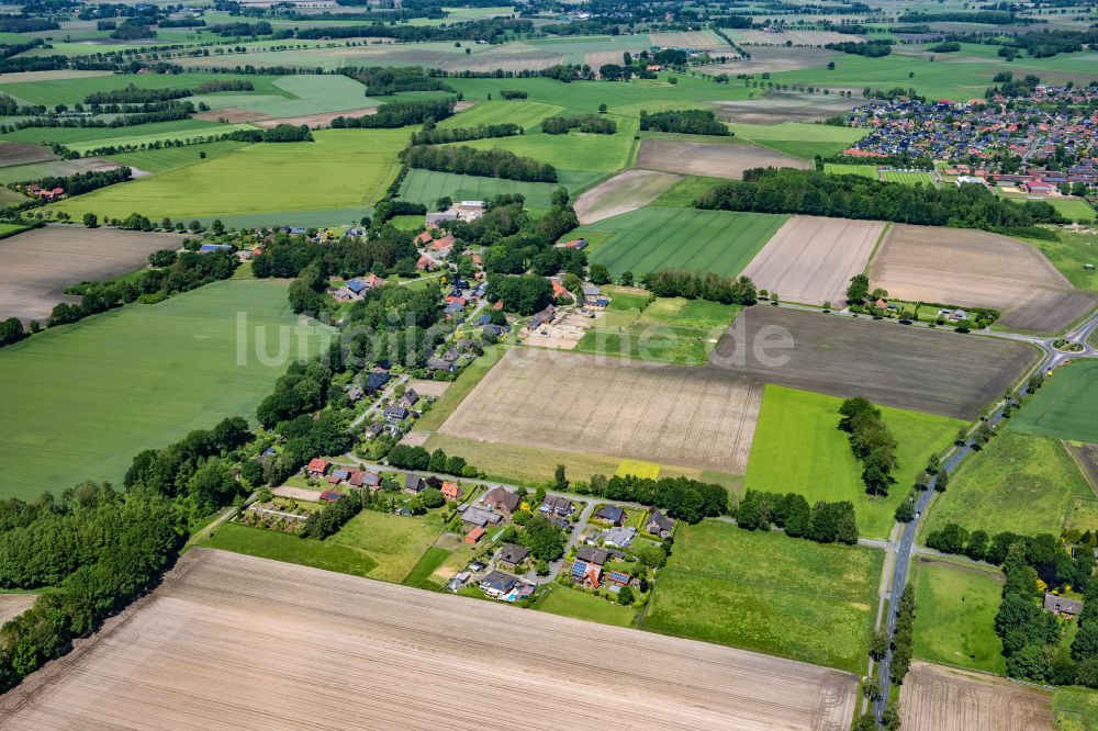 Ahlerstedt von oben - Ortsansicht in Ahlerstedt Klethen im Bundesland Niedersachsen, Deutschland