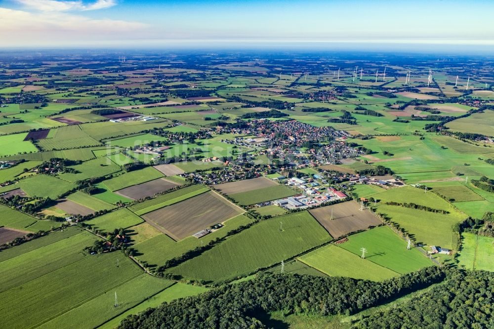 Ahlerstedt von oben - Ortsansicht in Ahlerstedt im Bundesland Niedersachsen, Deutschland