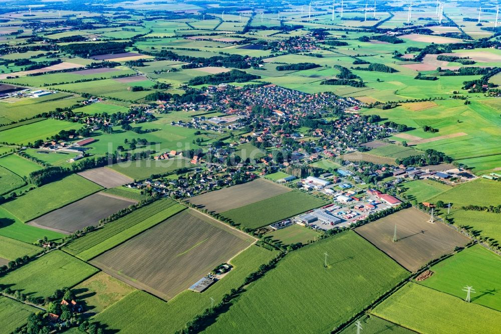 Ahlerstedt aus der Vogelperspektive: Ortsansicht in Ahlerstedt im Bundesland Niedersachsen, Deutschland