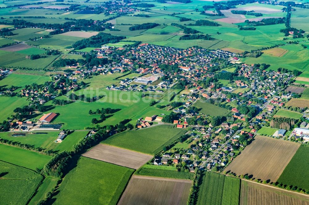 Ahlerstedt von oben - Ortsansicht in Ahlerstedt im Bundesland Niedersachsen, Deutschland