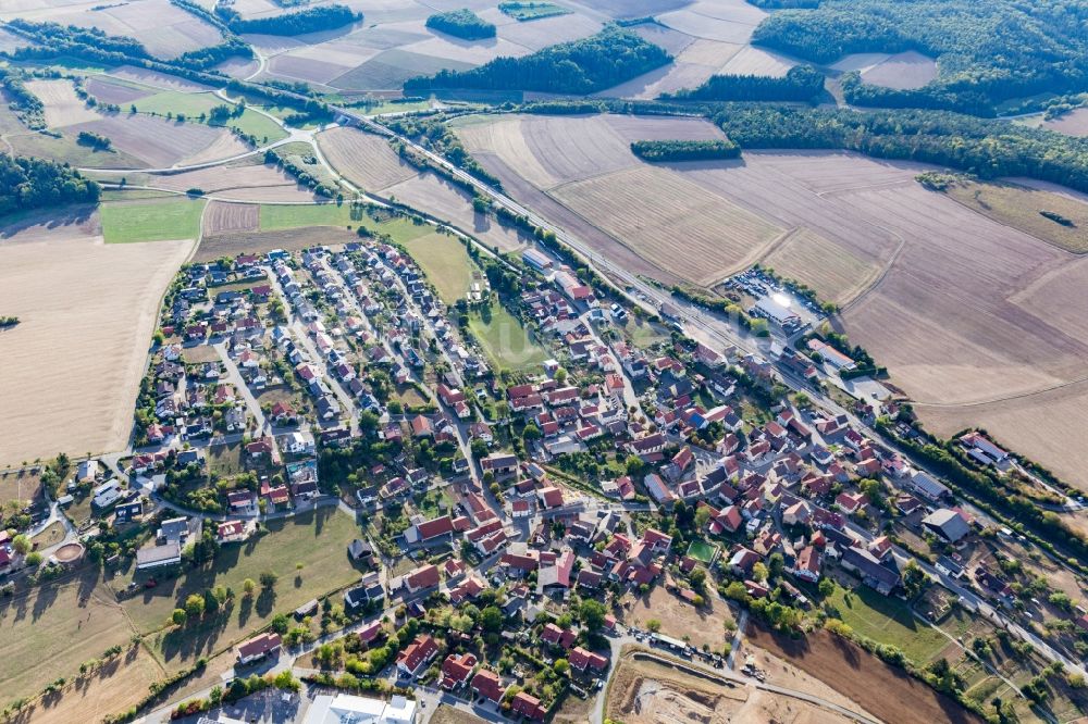 Luftbild Ahorn - Ortsansicht in Ahorn im Bundesland Baden-Württemberg, Deutschland