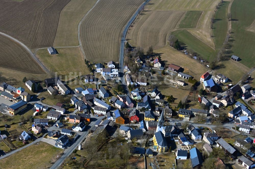 Ahornberg von oben - Ortsansicht von Ahornberg im Bundesland Bayern, Deutschland