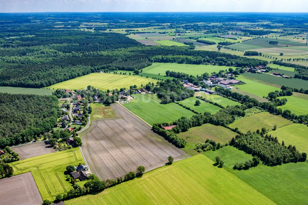 Luftbild Ahlerstedt - Ortsansicht in Ahrensmoor Ost im Bundesland Niedersachsen, Deutschland