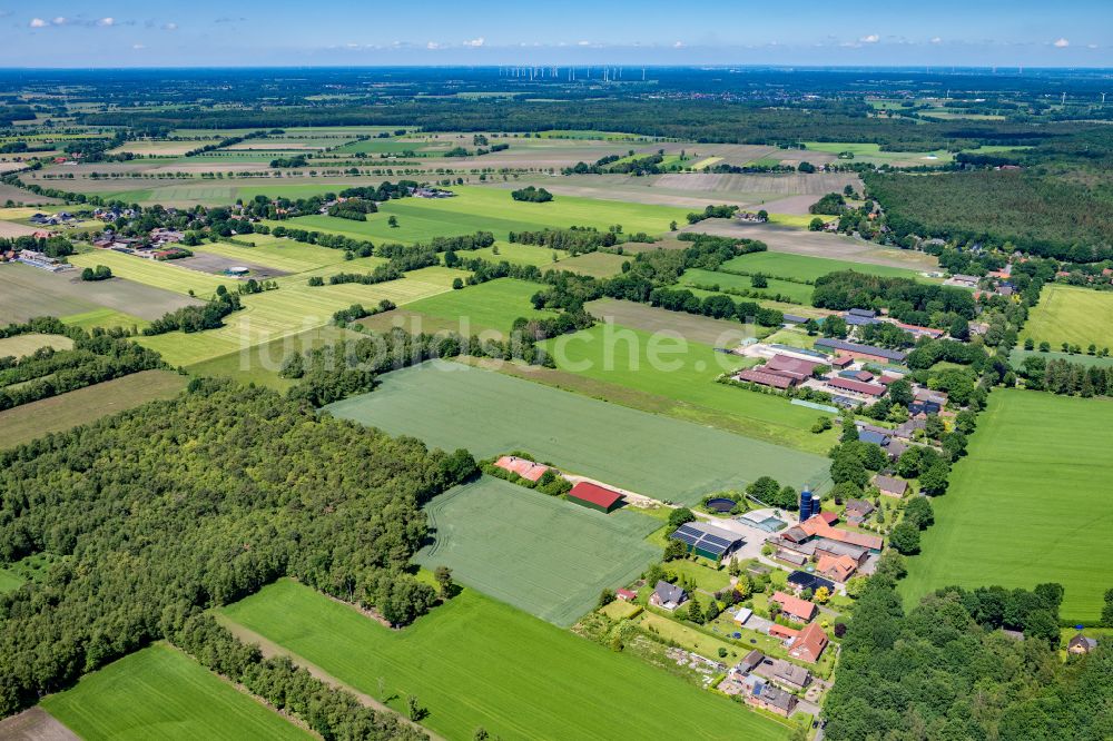 Ahlerstedt aus der Vogelperspektive: Ortsansicht in Ahrensmoor Ost im Bundesland Niedersachsen, Deutschland