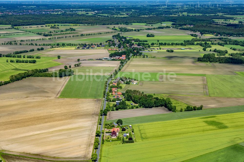 Luftaufnahme Ahlerstedt - Ortsansicht in Ahrensmoor West im Bundesland Niedersachsen, Deutschland