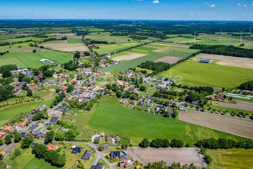 Ahlerstedt von oben - Ortsansicht in Ahrenswohlde im Bundesland Niedersachsen, Deutschland