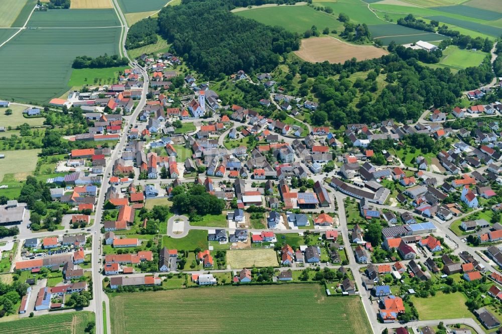 Luftbild Aislingen - Ortsansicht in Aislingen im Bundesland Bayern, Deutschland