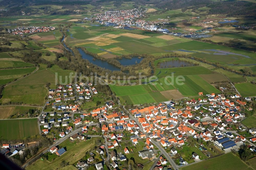 Luftaufnahme Alheim - Ortsansicht in Alheim im Bundesland Hessen, Deutschland