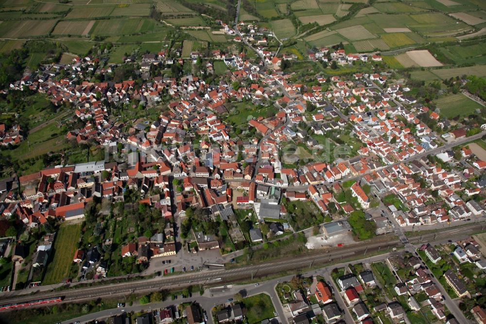 Luftbild Alsheim - Ortsansicht von Alsheim in der Verbandsgemeinde Eich im Bundesland Rheinland-Pfalz