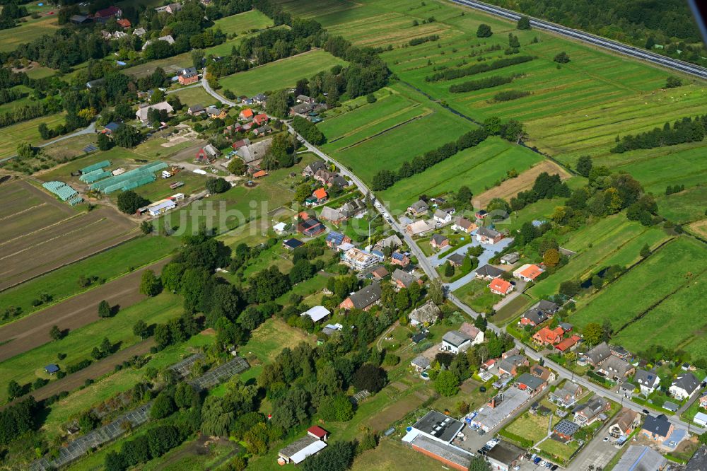 Altengamme aus der Vogelperspektive: Ortsansicht in Altengamme im Bundesland Hamburg, Deutschland