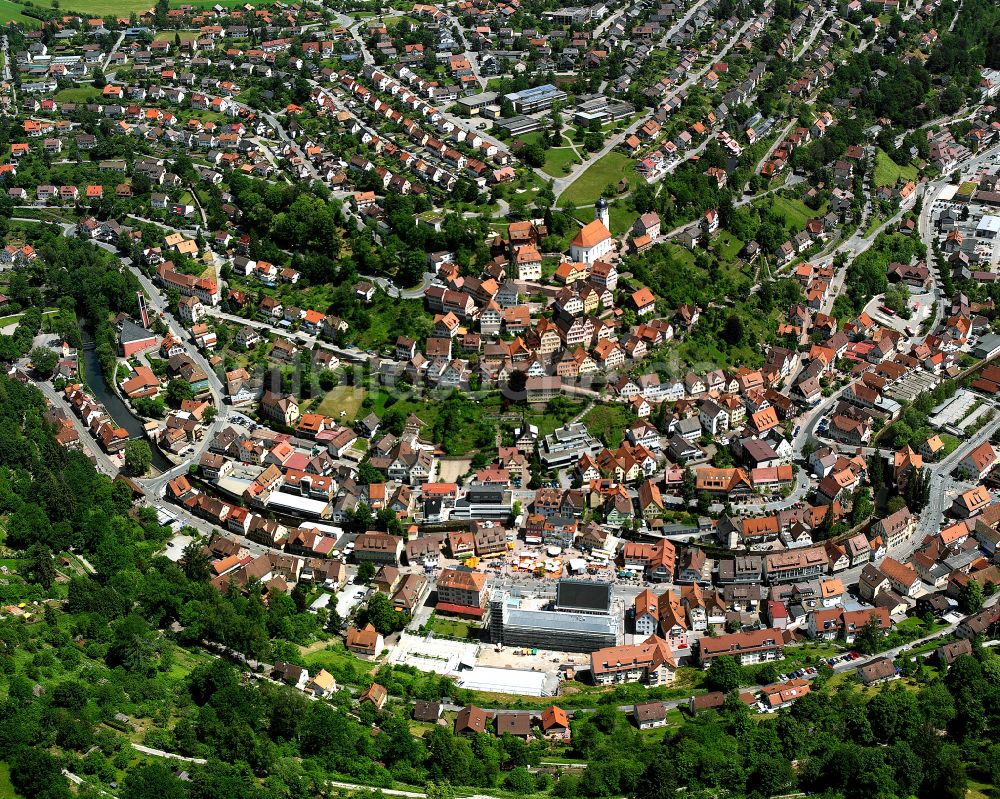 Luftbild Altensteig - Ortsansicht in Altensteig im Bundesland Baden-Württemberg, Deutschland