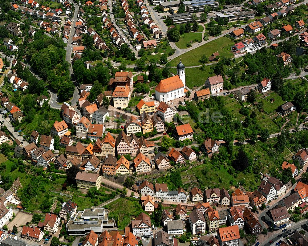 Luftaufnahme Altensteig - Ortsansicht in Altensteig im Bundesland Baden-Württemberg, Deutschland