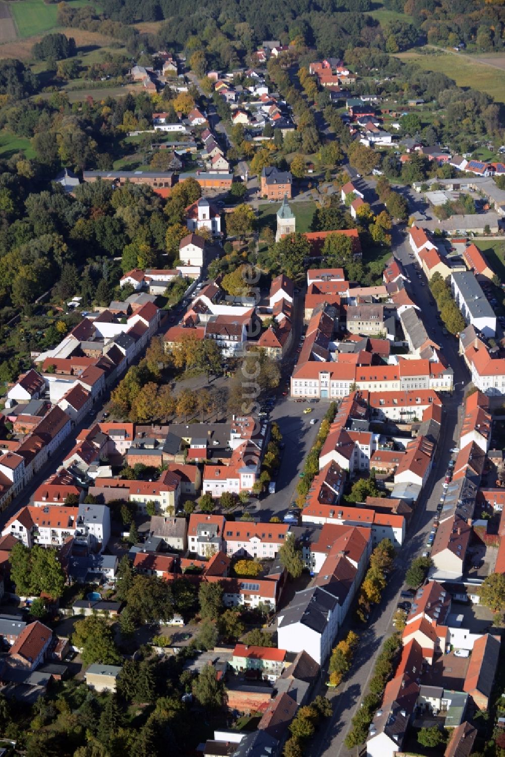 Altlandsberg von oben - Ortsansicht in Altlandsberg im Bundesland Brandenburg