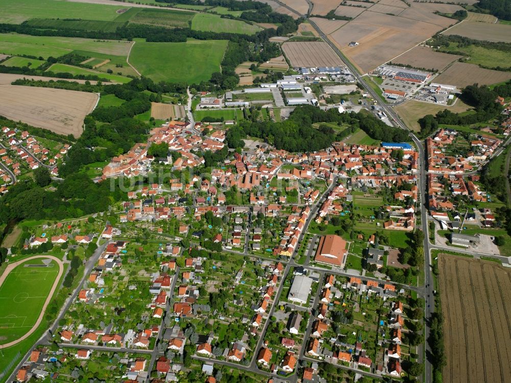 Ammern von oben - Ortsansicht in Ammern im Bundesland Thüringen, Deutschland